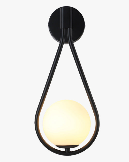 Aplique de pared WOMO con globo de cristal en forma de lágrima - WM6022