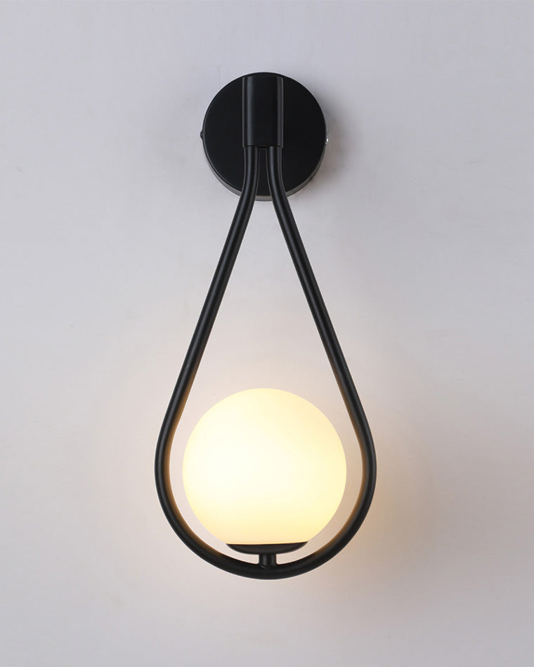 Aplique de pared WOMO con globo de cristal en forma de lágrima - WM6022