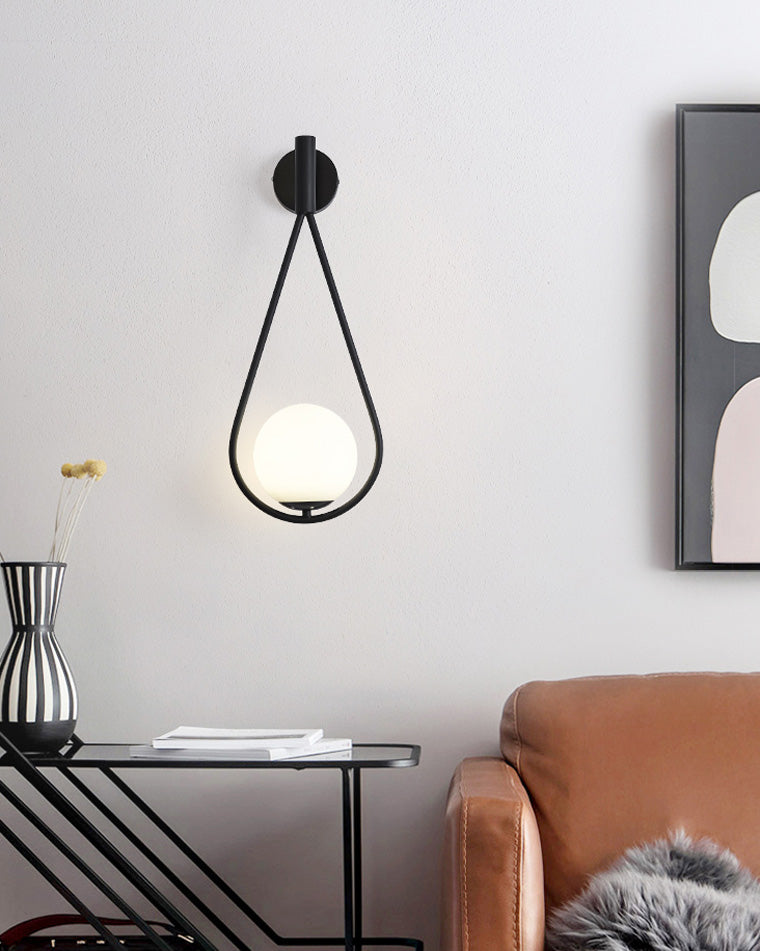 Aplique de pared WOMO con globo de cristal en forma de lágrima - WM6022