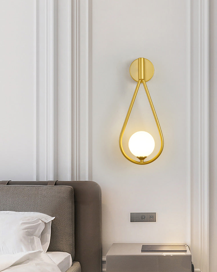 Aplique de pared WOMO con globo de cristal en forma de lágrima - WM6022