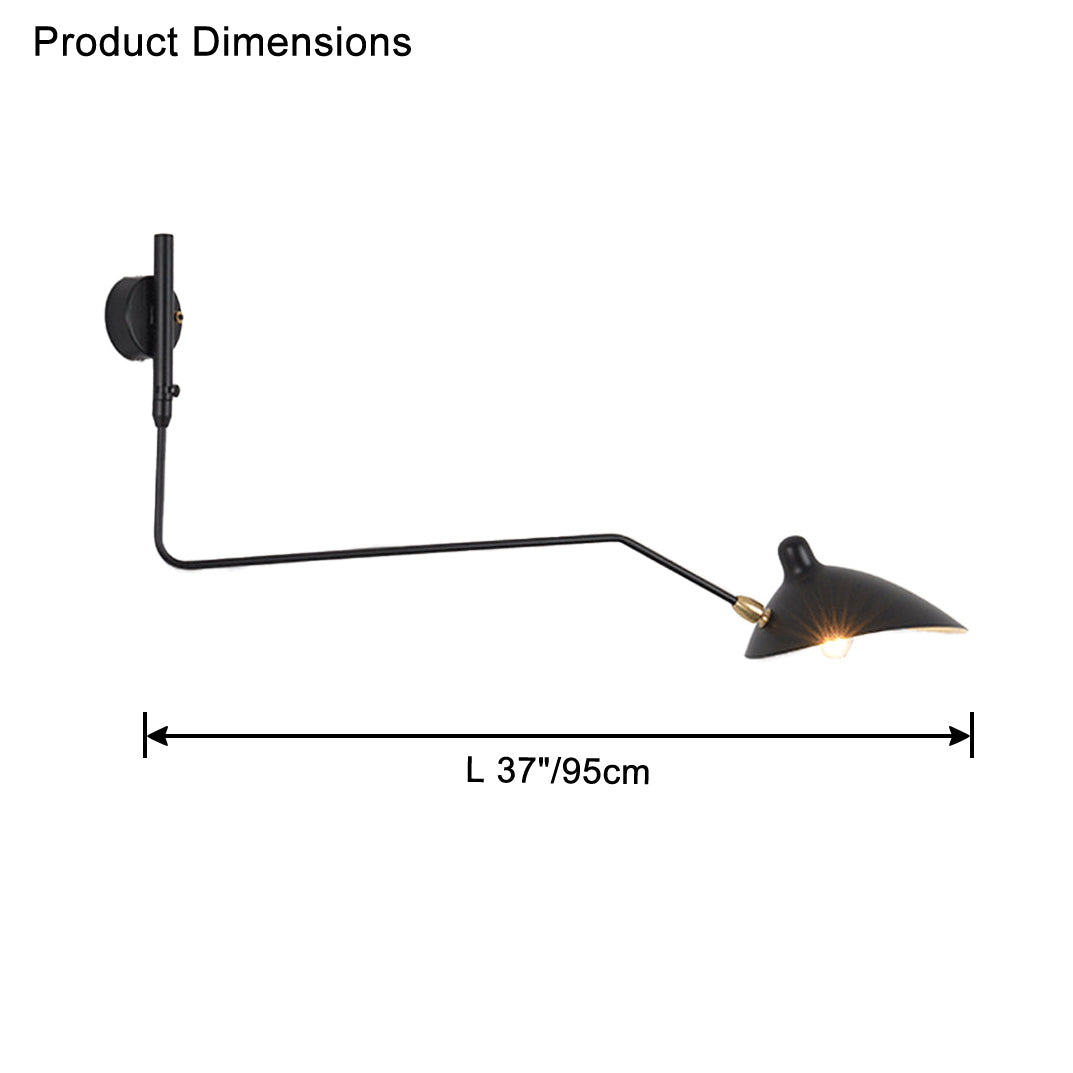 Aplique de pared articulado giratorio de doble brazo WOMO-WM6024