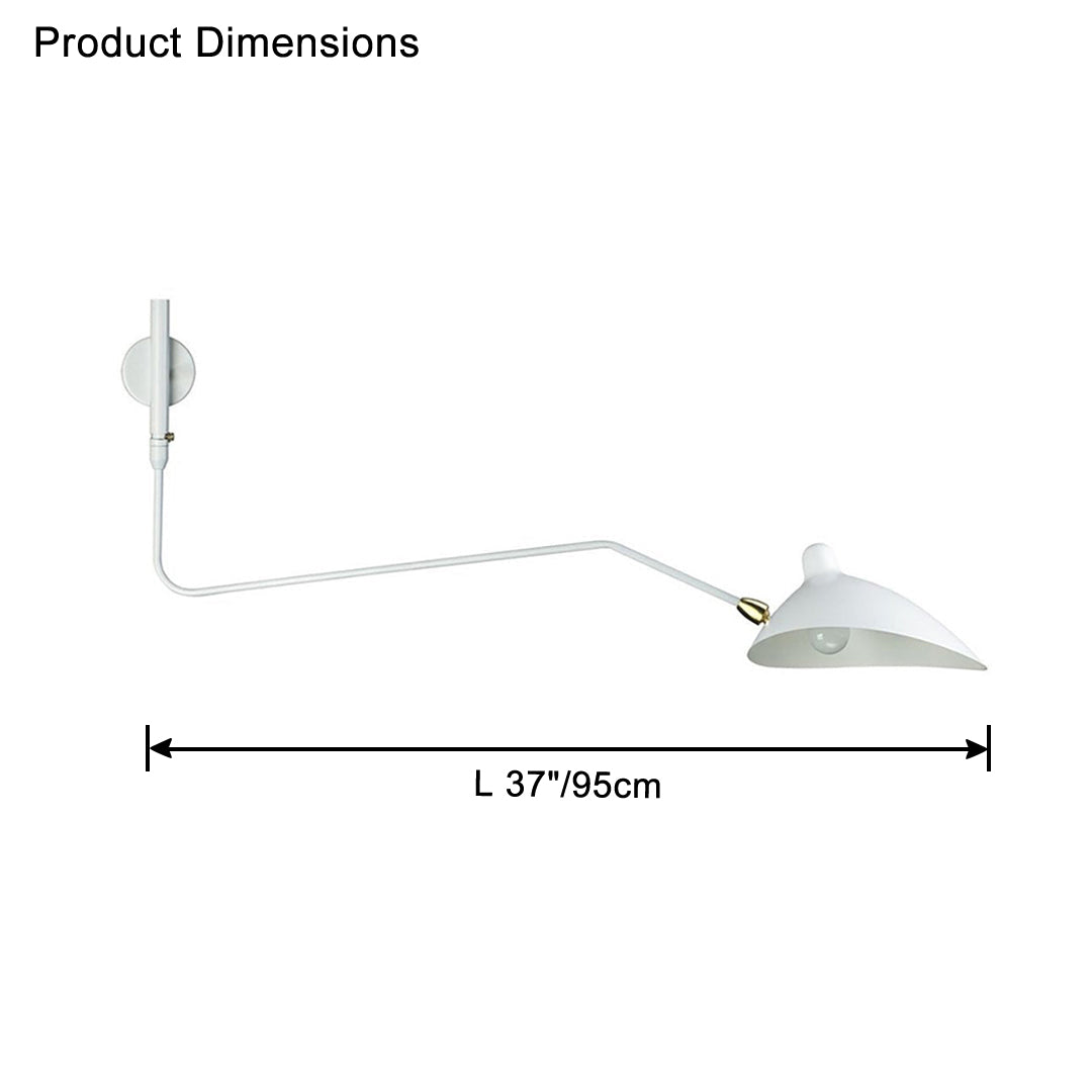 Aplique de pared articulado giratorio de doble brazo WOMO-WM6024