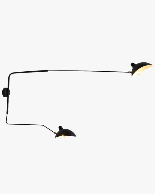 Aplique de pared articulado giratorio de doble brazo WOMO-WM6024