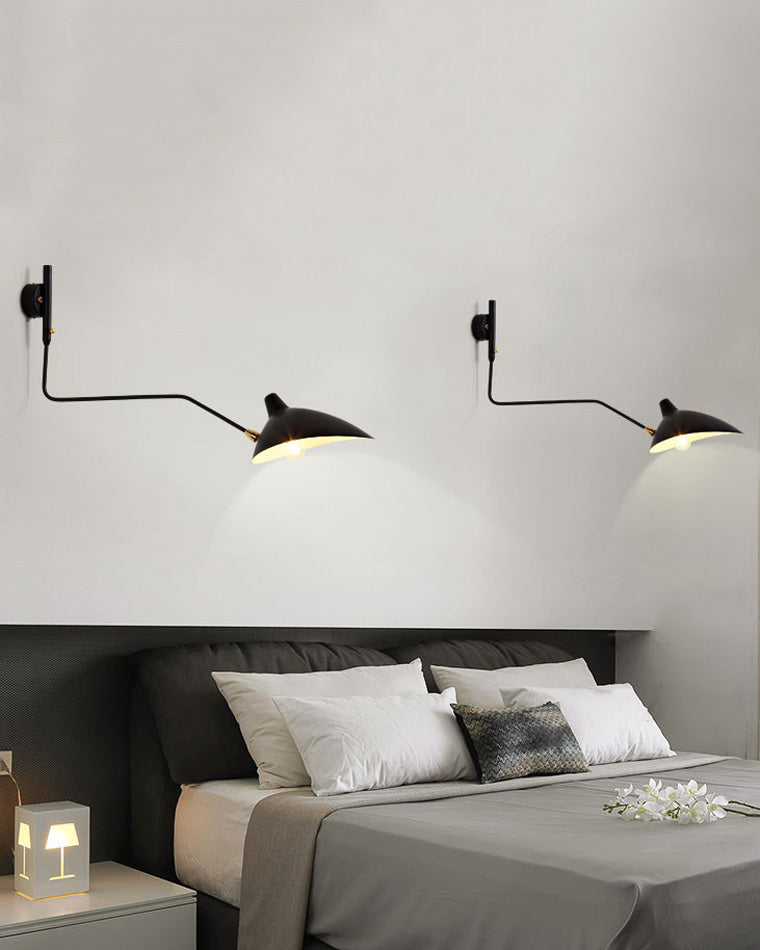 Aplique de pared articulado giratorio de doble brazo WOMO-WM6024
