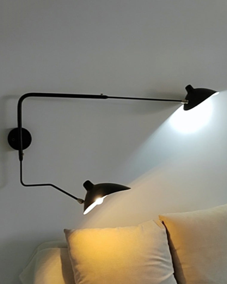 Aplique de pared articulado giratorio de doble brazo WOMO-WM6024