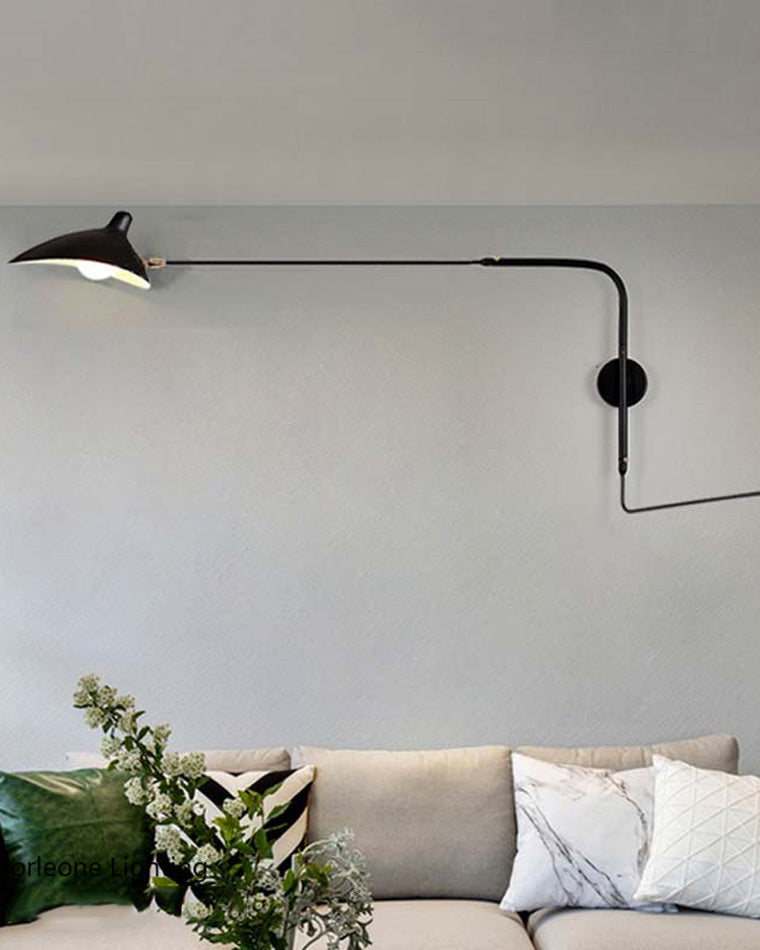 Aplique de pared articulado giratorio de doble brazo WOMO-WM6024