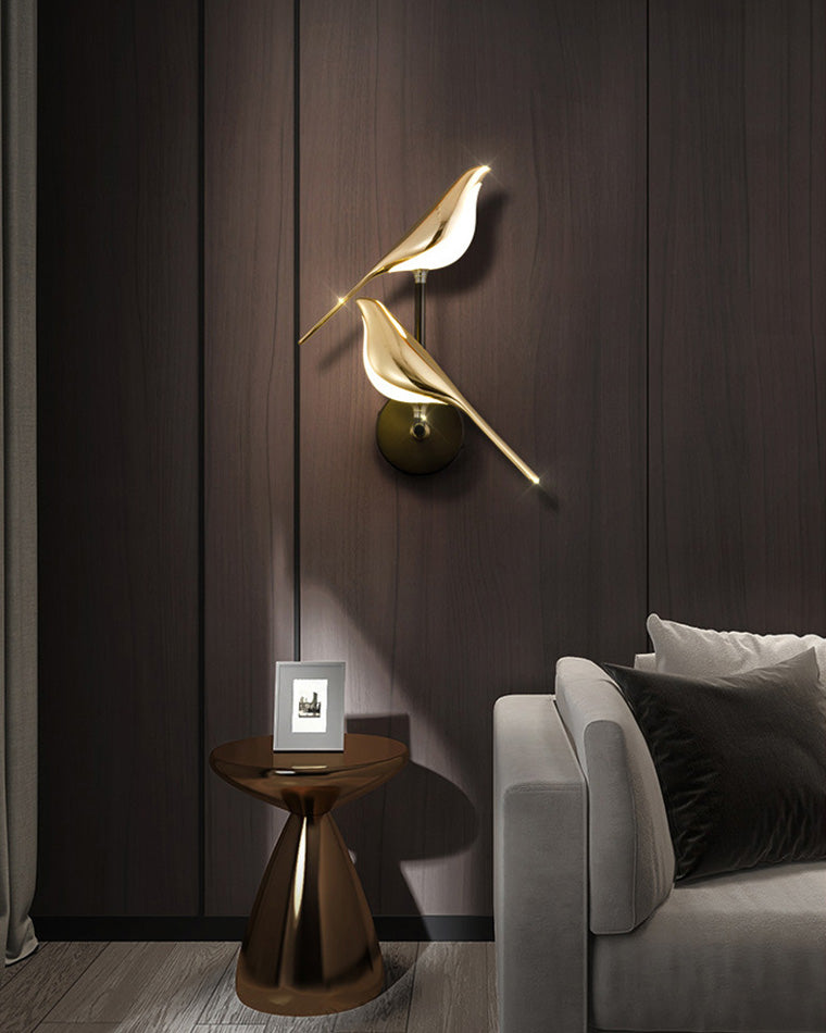 WOMO Gold Birds Wall Sconce - WM6033