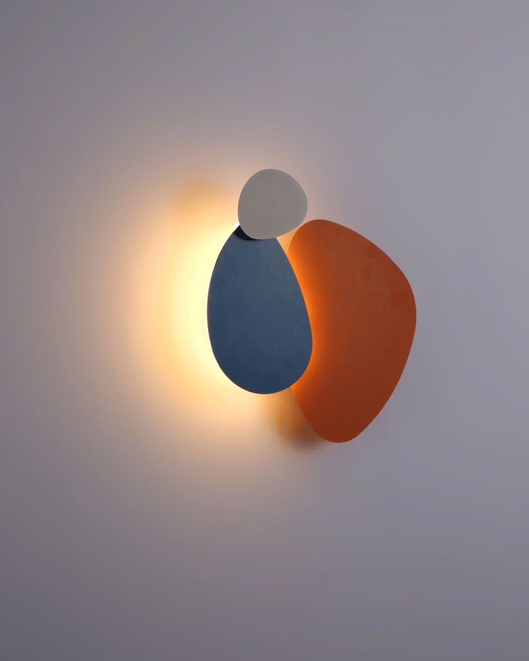 WOMO Aplique de pared con arte escultural colorido - WM6079