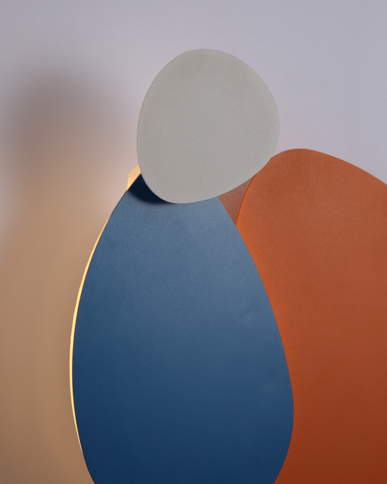 WOMO Aplique de pared con arte escultural colorido - WM6079
