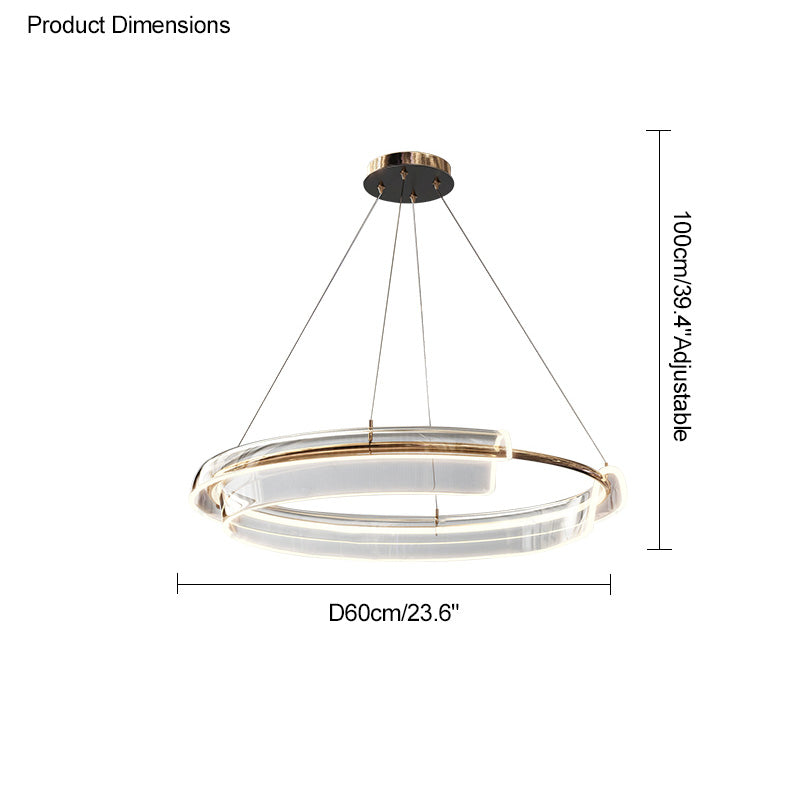 Lámpara de araña LED circular dorada WOMO-WM2165