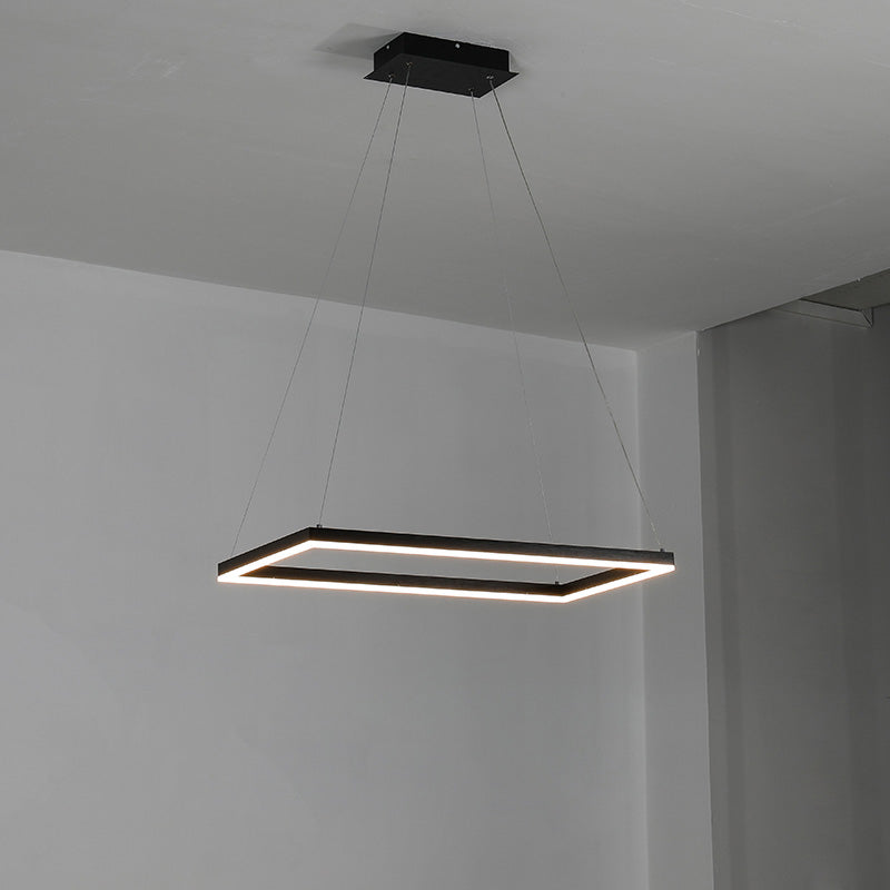 WOMO Lámparas Colgantes Rectangular Escalonado Negro-WM2120