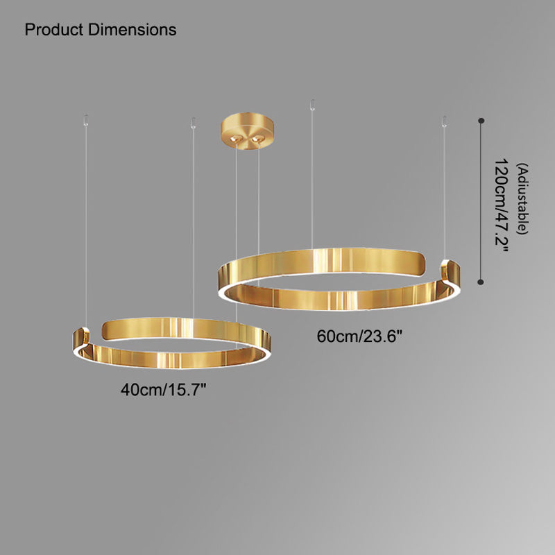 WOMO Lámparas Colgantes Anillo LED Negro/Dorado-WM2009