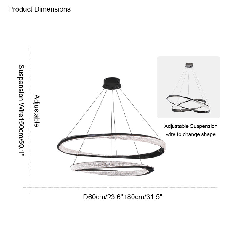 WOMO Lámparas Colgantes LED Circular Möbius-WM2128