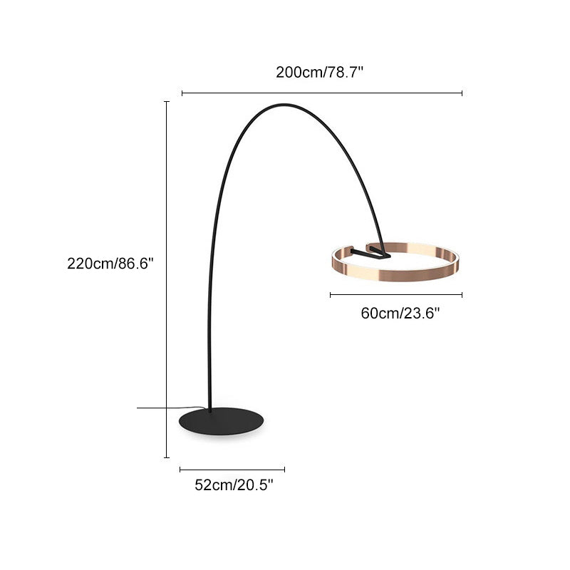 Lámpara de pie de arco circular WOMO-WM7006