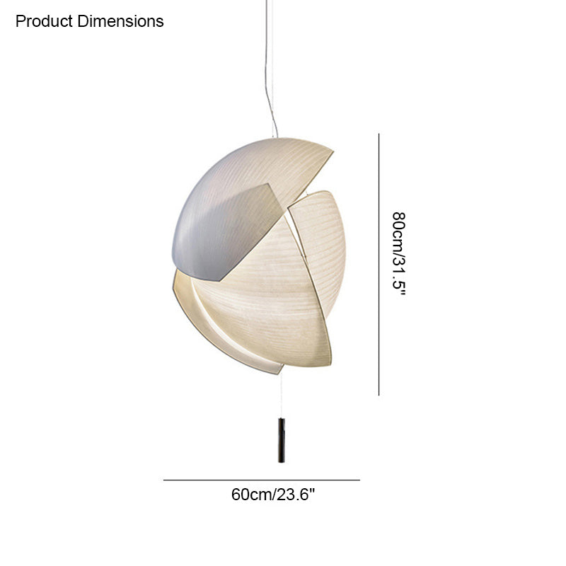 WOMO Lámparas Colgantes de Papel de Arroz Asimétrica-WM2056