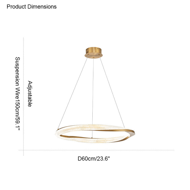 WOMO Lámparas Colgantes LED Circular Möbius-WM2128