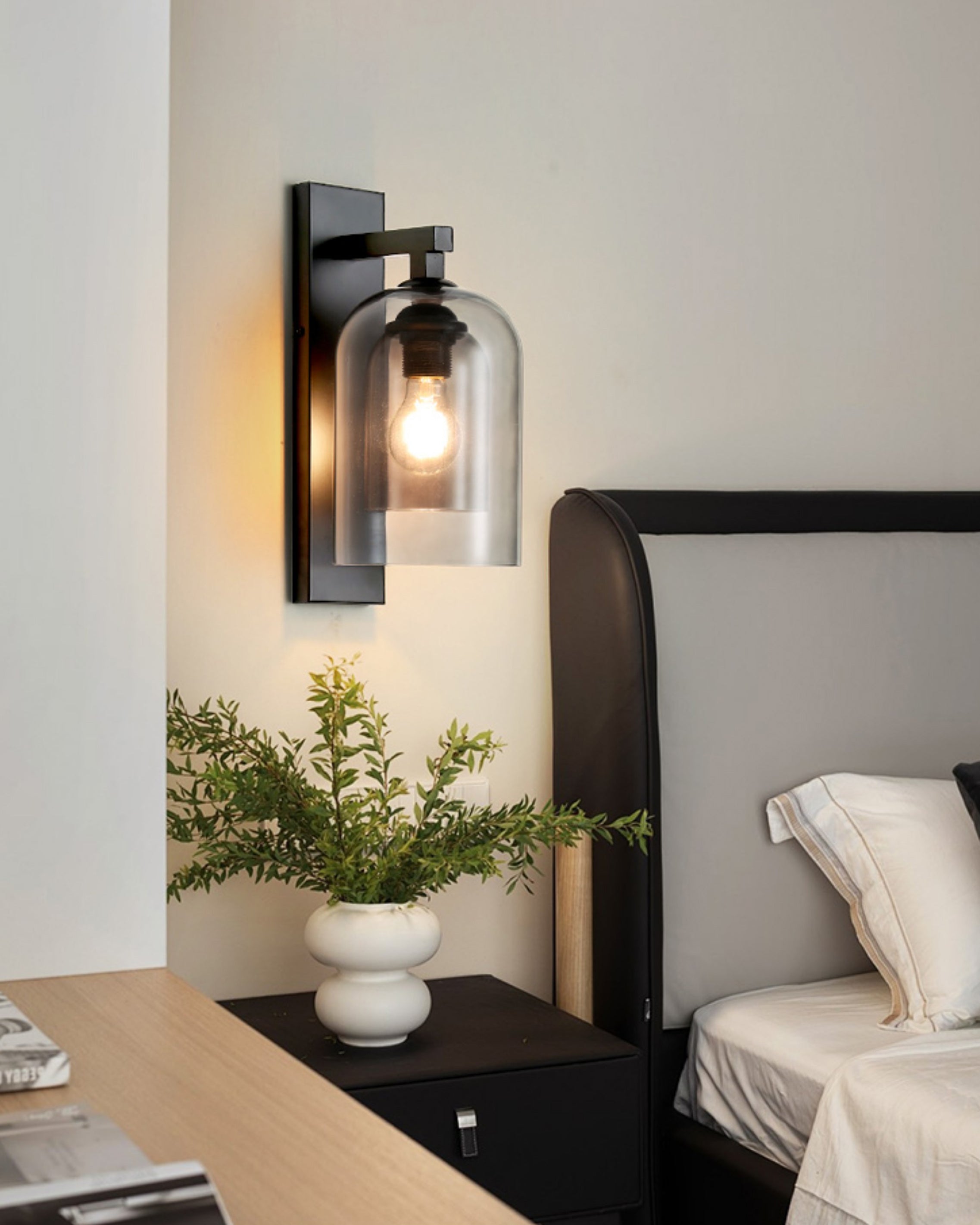 Aplique de pared WOMO Bell negro - WM6110