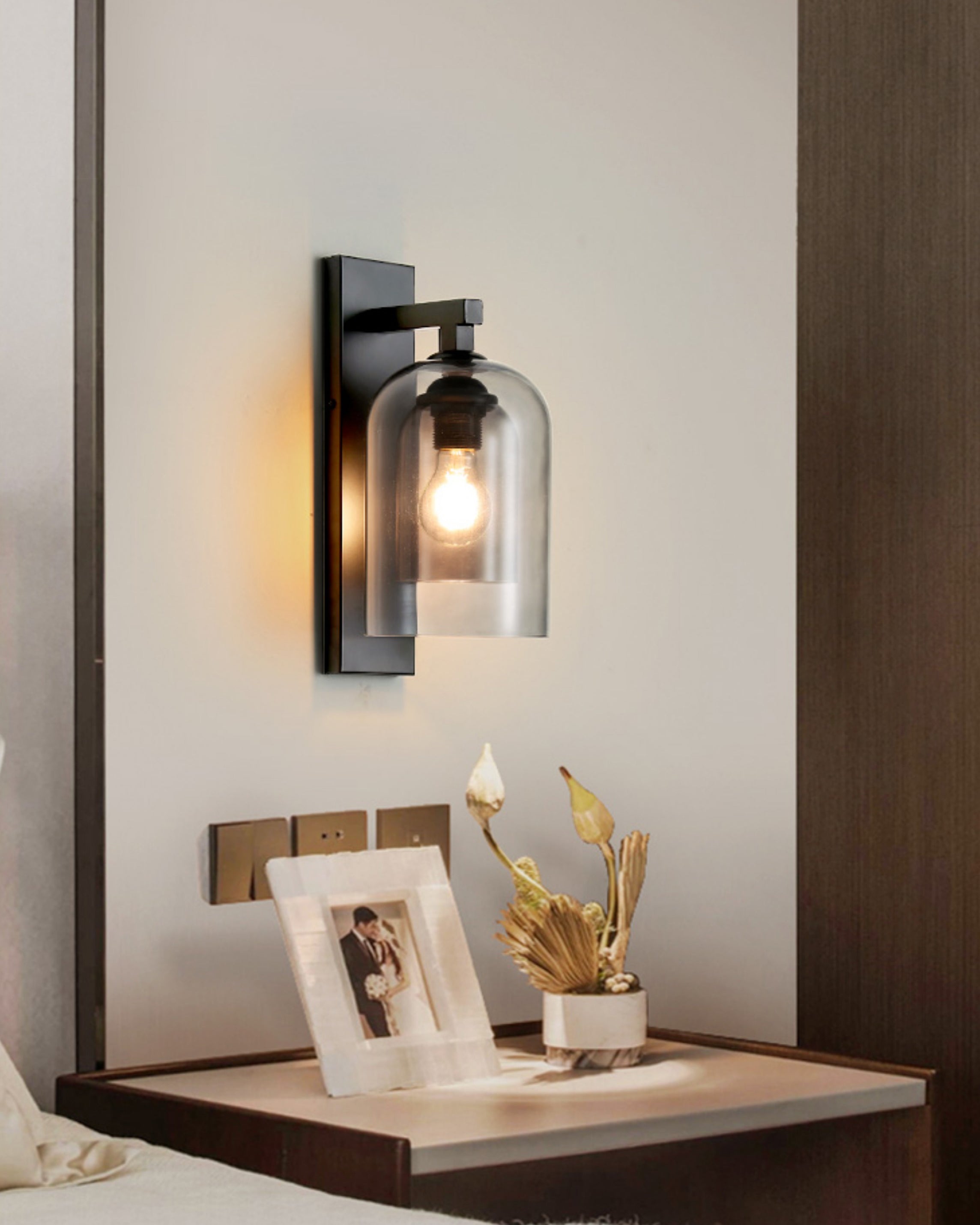 Aplique de pared WOMO Bell negro - WM6110