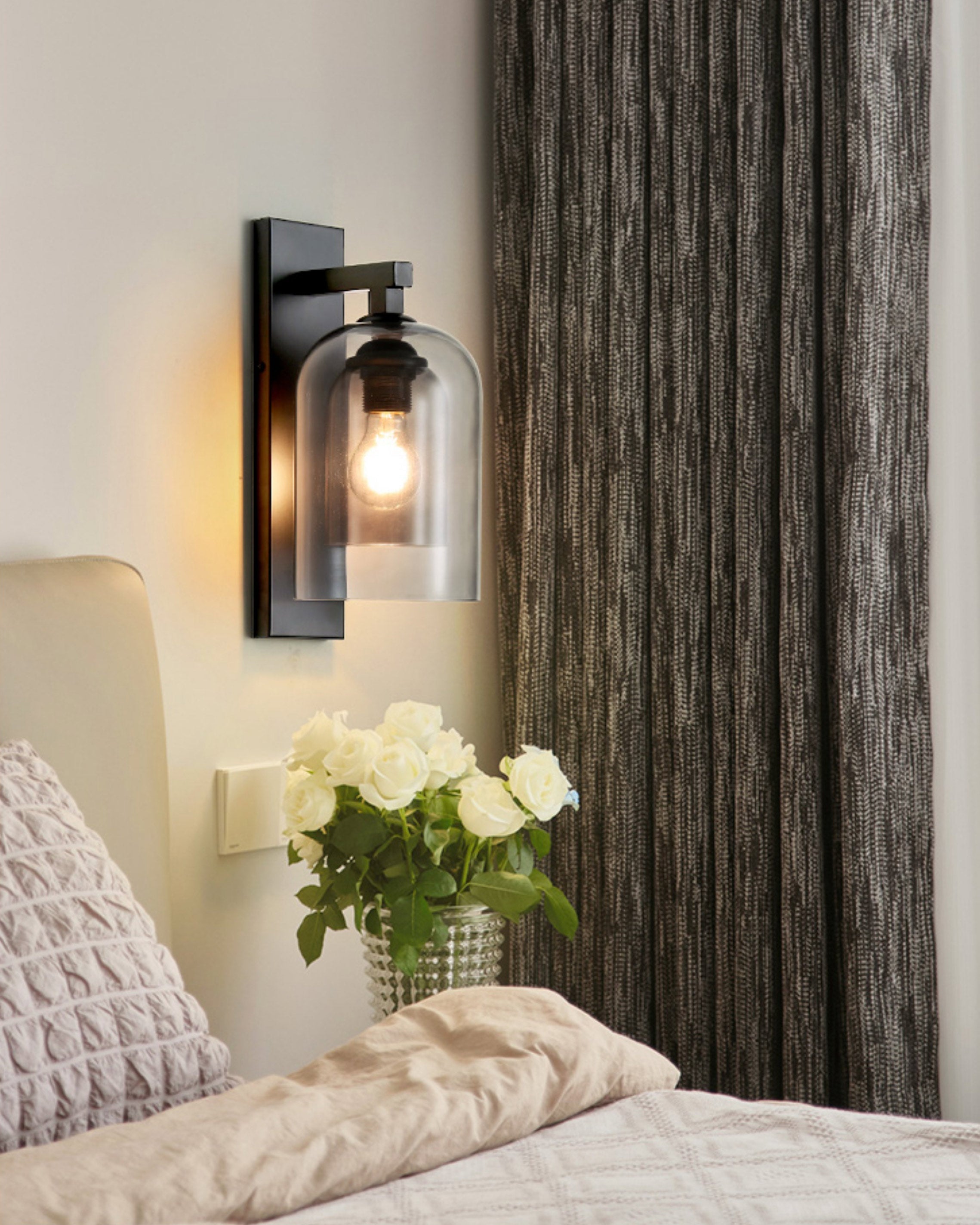 Aplique de pared WOMO Bell negro - WM6110