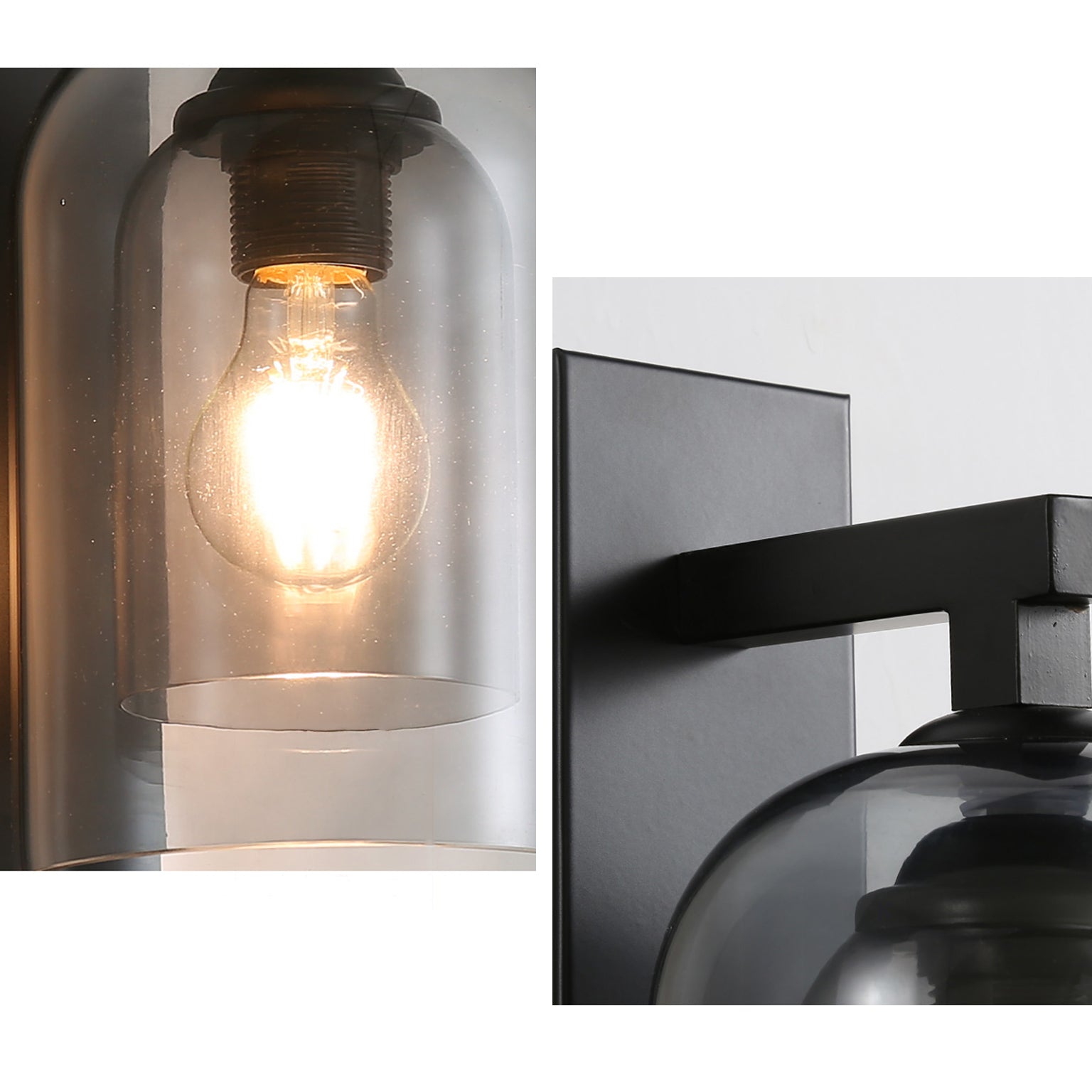 Aplique de pared WOMO Bell negro - WM6110