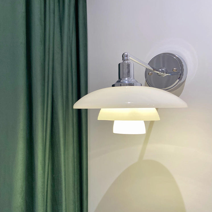 Aplique de pared WOMO de cristal blanco estilo moderno de mediados de siglo - WM6123
