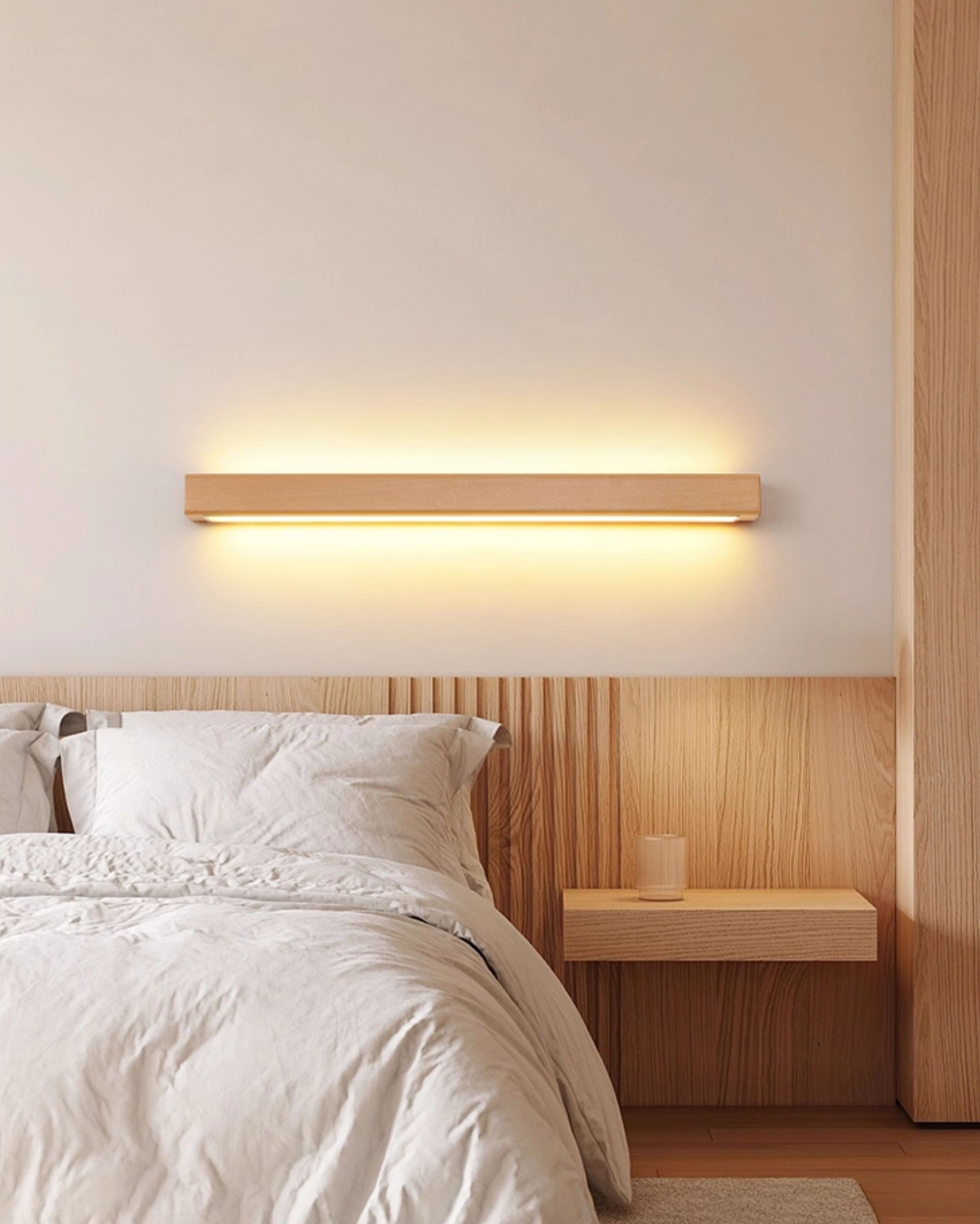 Aplique de pared lineal de madera WOMO-WM6126