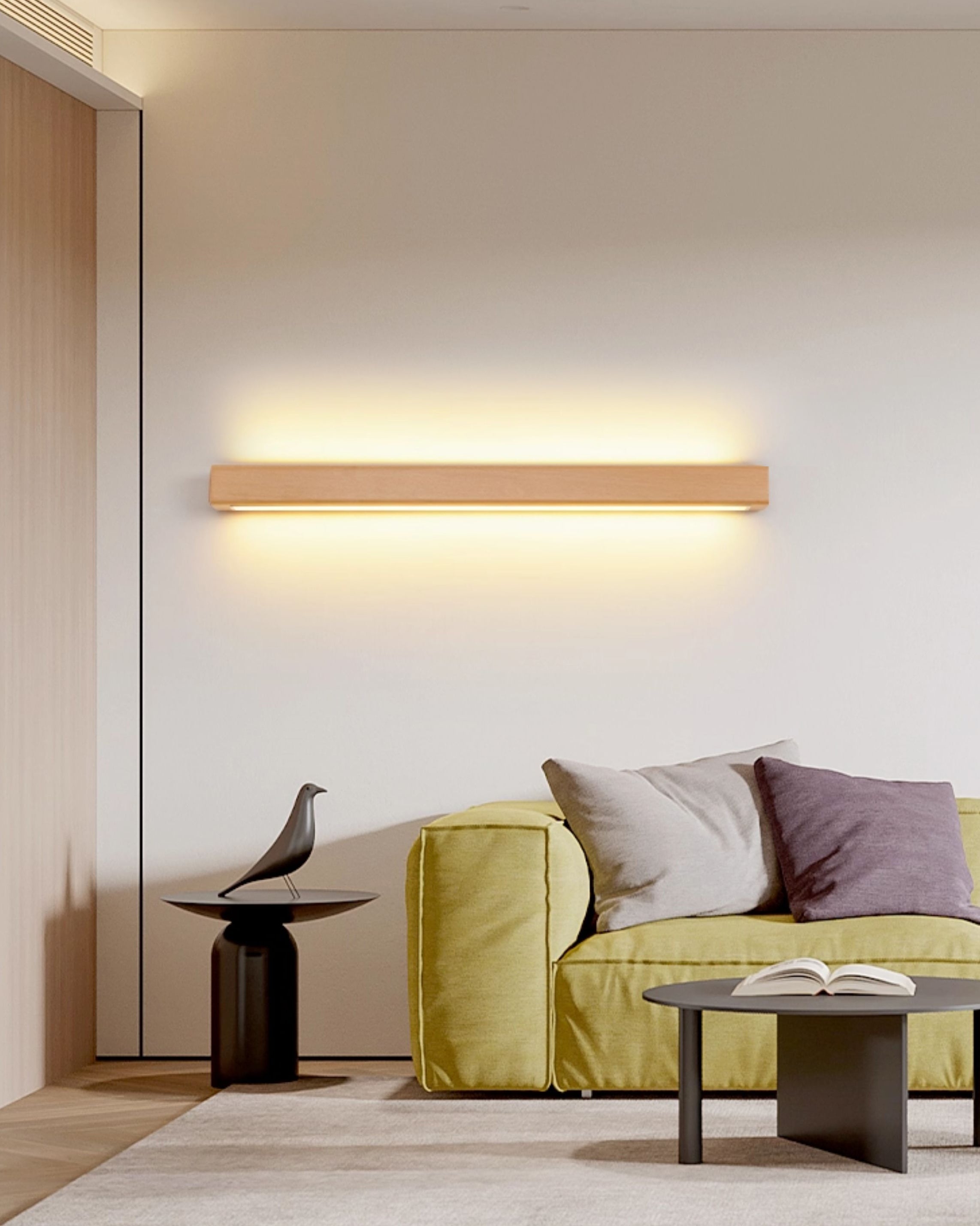 Aplique de pared lineal de madera WOMO-WM6126