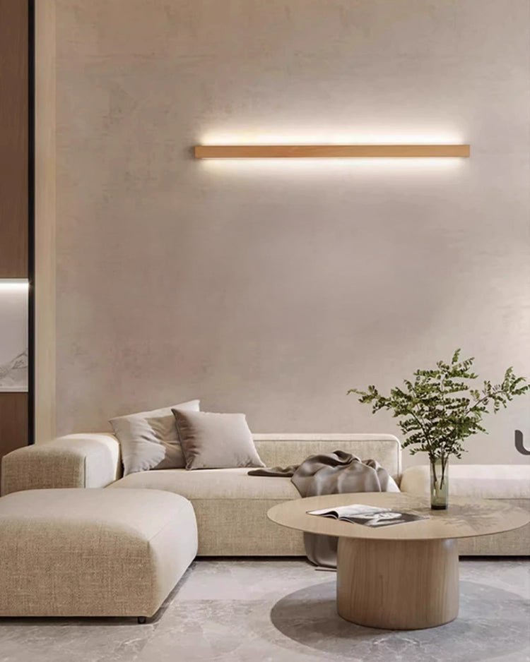 Aplique de pared lineal de madera WOMO-WM6126