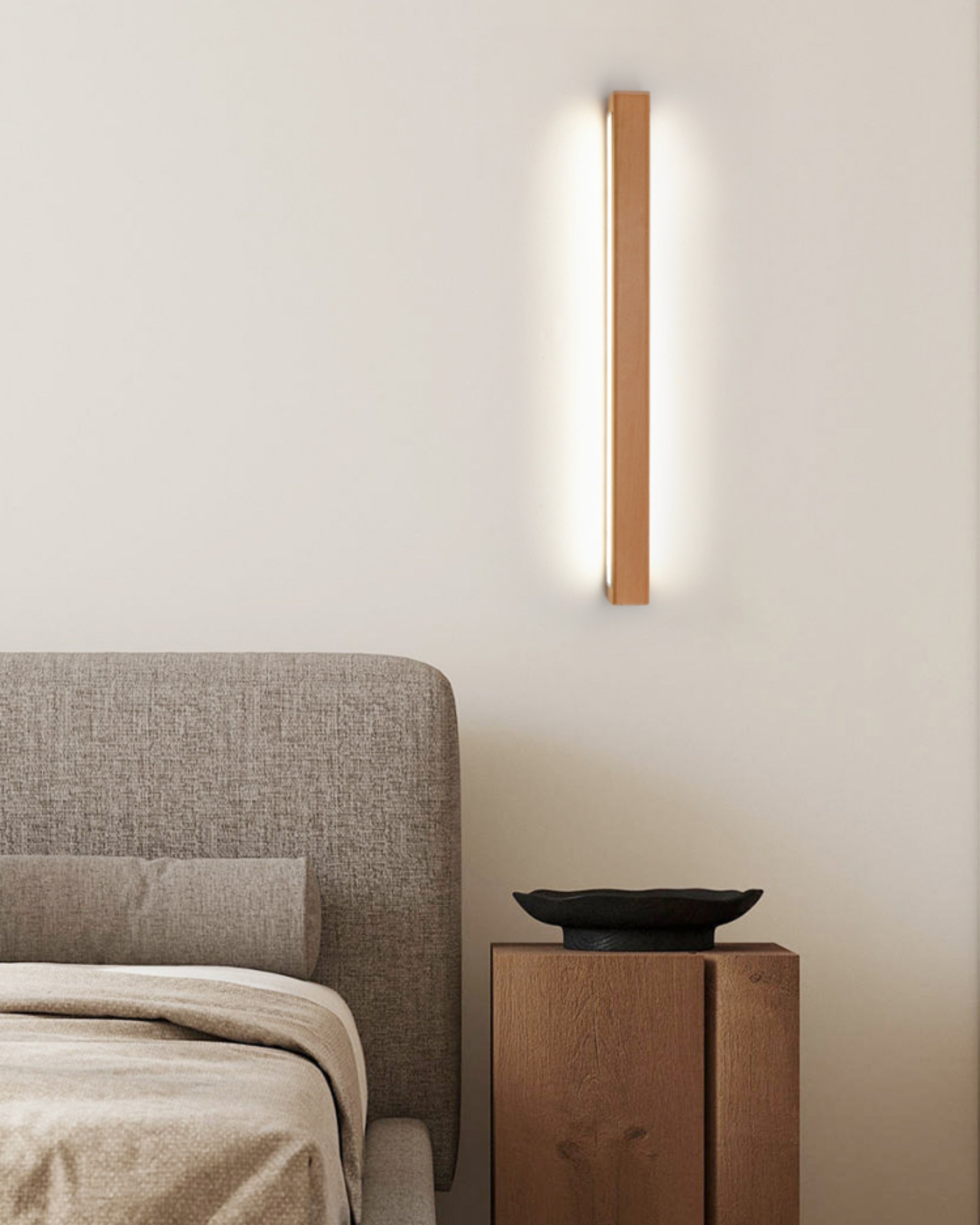 Aplique de pared lineal de madera WOMO-WM6126