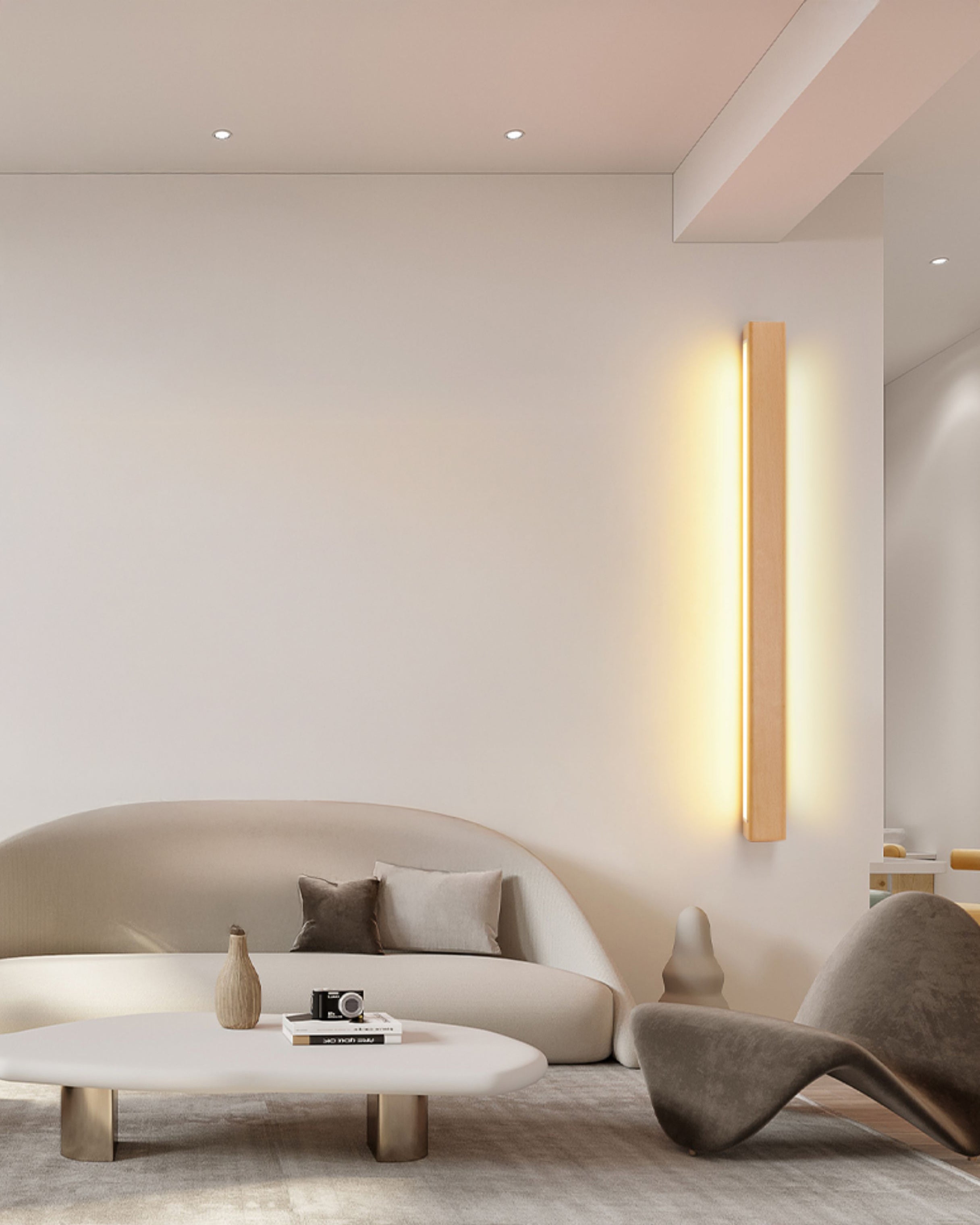 Aplique de pared lineal de madera WOMO-WM6126