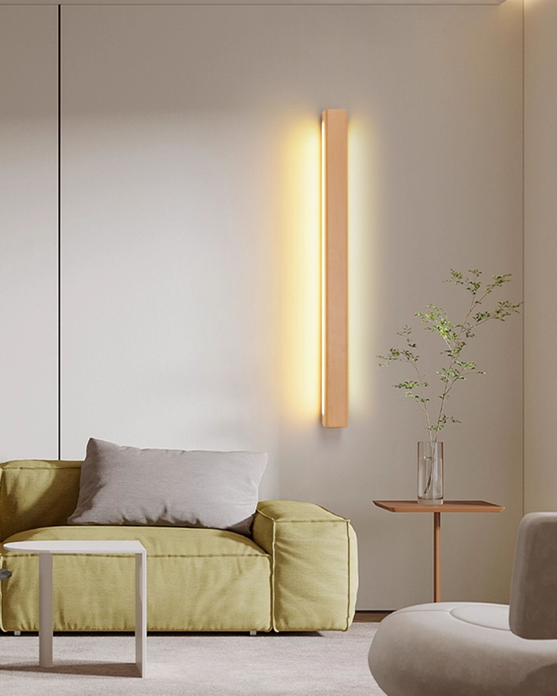 Aplique de pared lineal de madera WOMO-WM6126