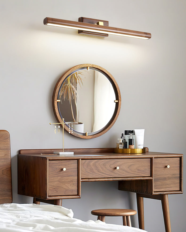 Aplique de pared lineal ajustable WOMO de nogal - WM6127