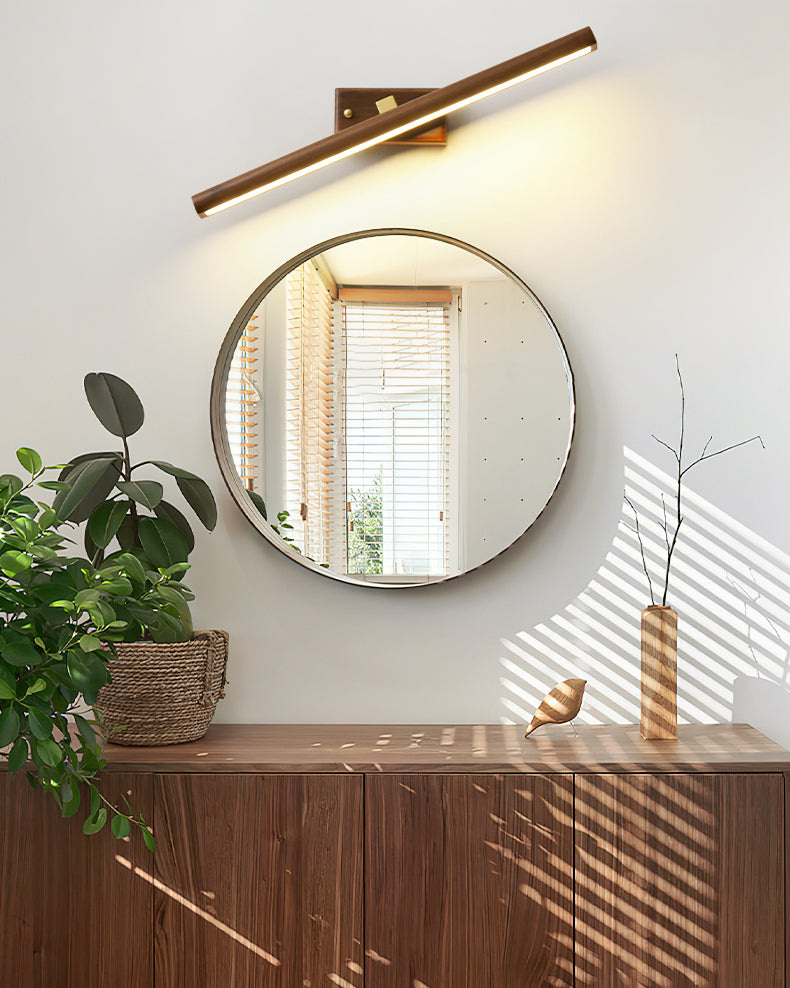 Aplique de pared lineal ajustable WOMO de nogal - WM6127