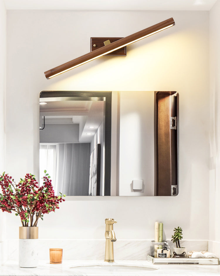 Aplique de pared lineal ajustable WOMO de nogal - WM6127