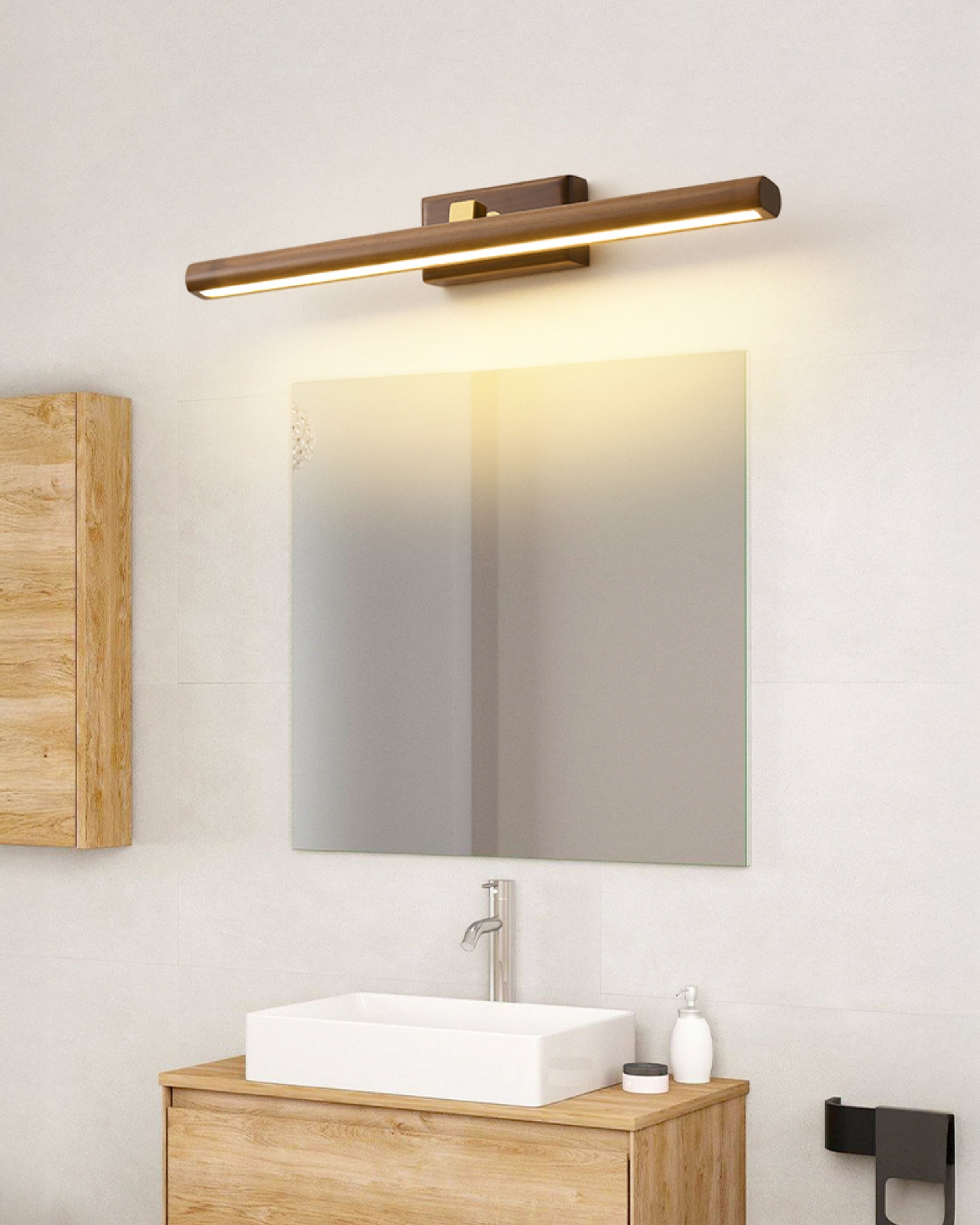 Aplique de pared lineal ajustable WOMO de nogal - WM6127