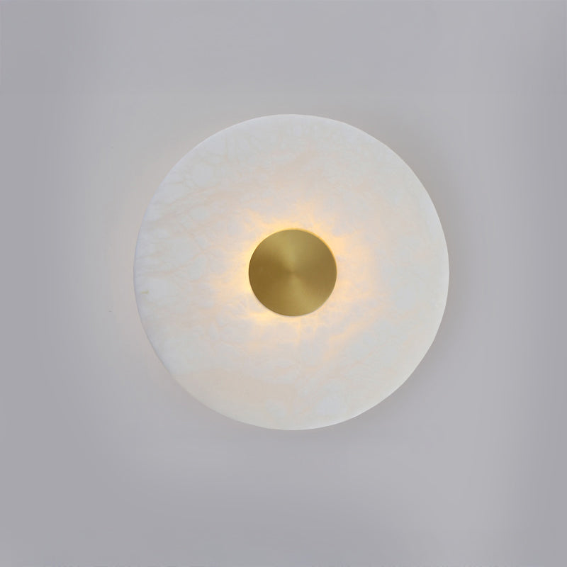 Aplique de pared WOMO Art Deco con disco de alabastro - WM6128