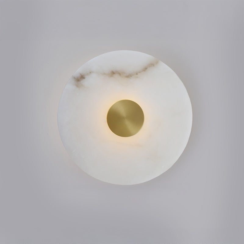 Aplique de pared WOMO Art Deco con disco de alabastro - WM6128