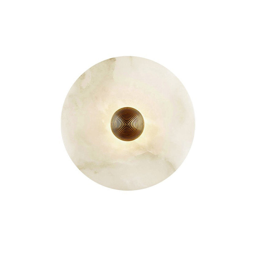 Aplique de pared WOMO Art Deco con disco de alabastro - WM6128