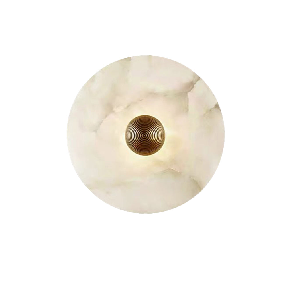 Aplique de pared WOMO Art Deco con disco de alabastro - WM6128