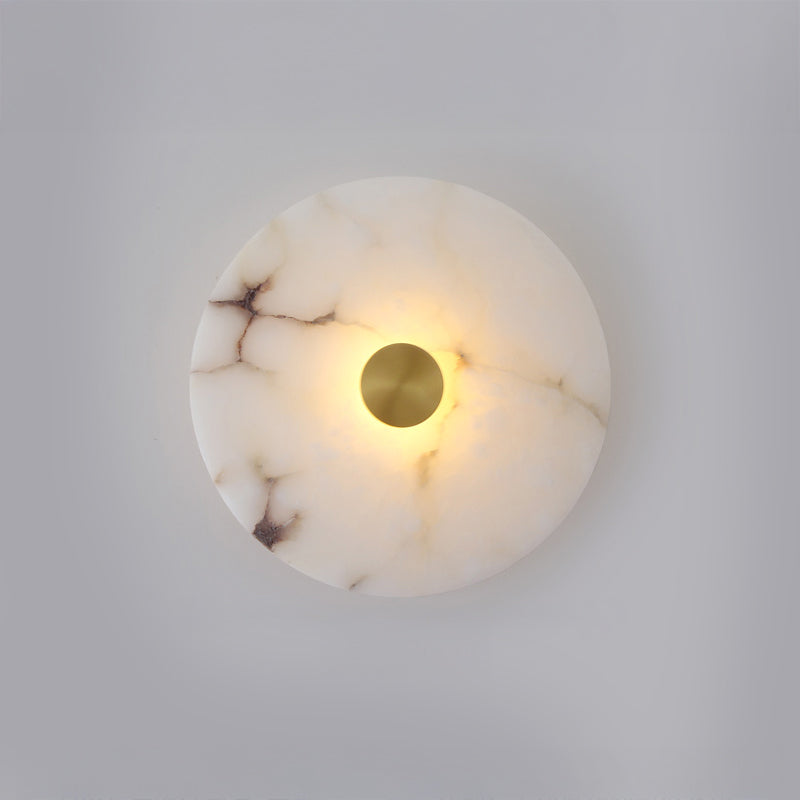Aplique de pared WOMO Art Deco con disco de alabastro - WM6128