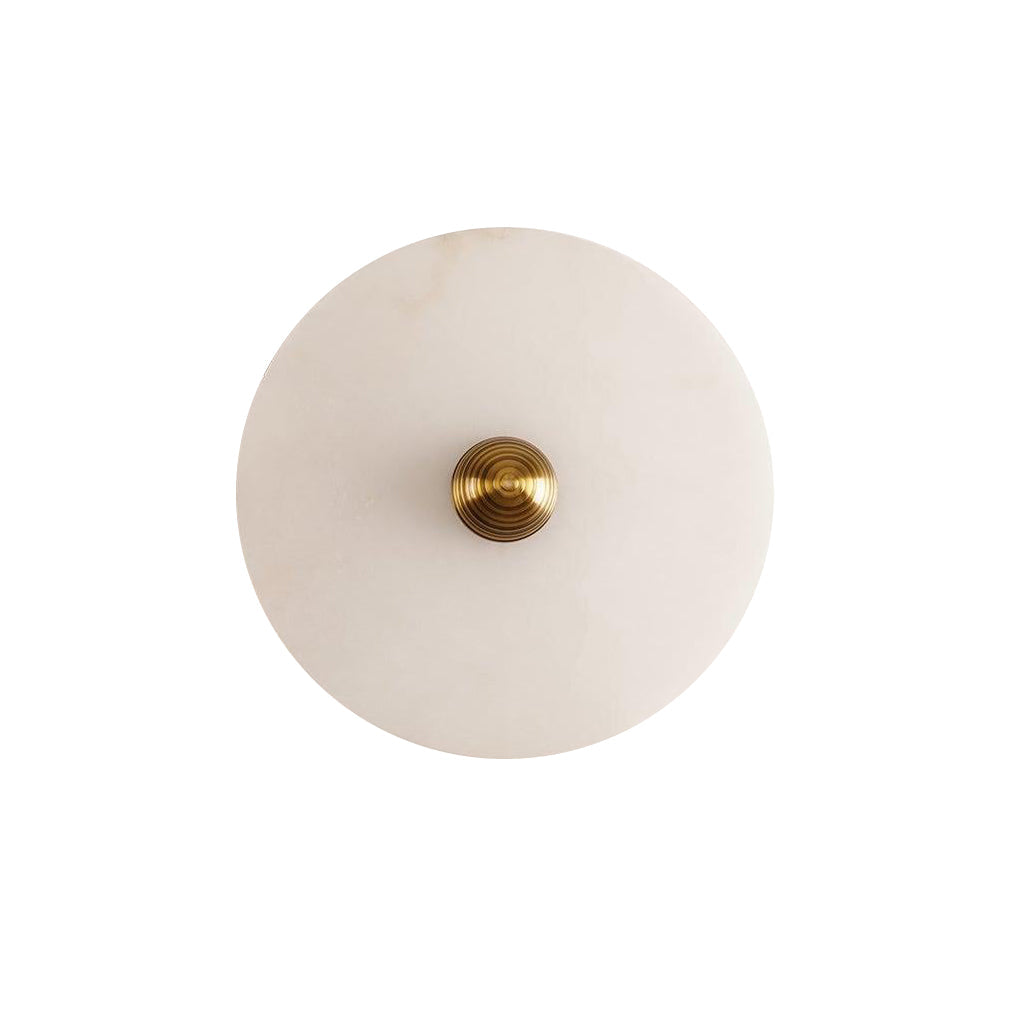 Aplique de pared WOMO Art Deco con disco de alabastro - WM6128