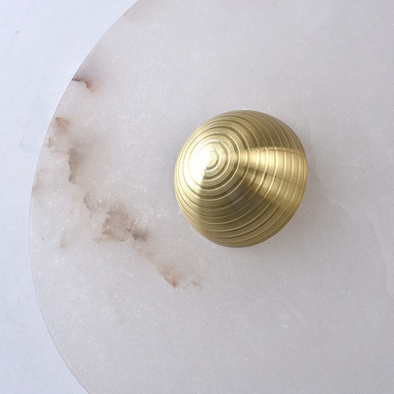 Aplique de pared WOMO Art Deco con disco de alabastro - WM6128