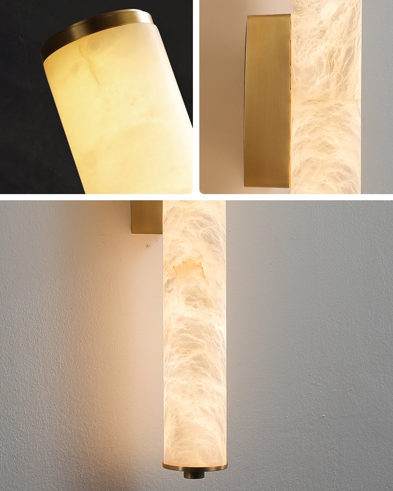 Aplique de pared WOMO de tubo de alabastro - WM6139