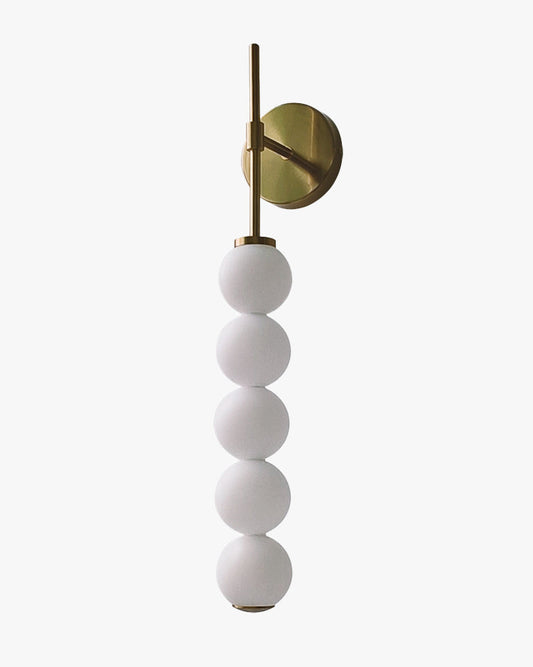 Aplique de pared alto WOMO con globo de cristal blanco - WM6141