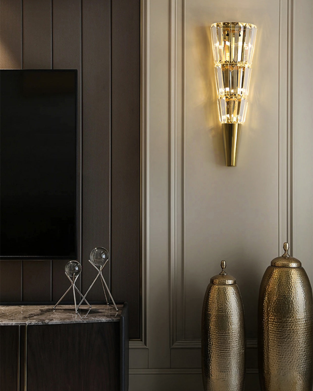Aplique de pared WOMO Cone Crystal -WM6163
