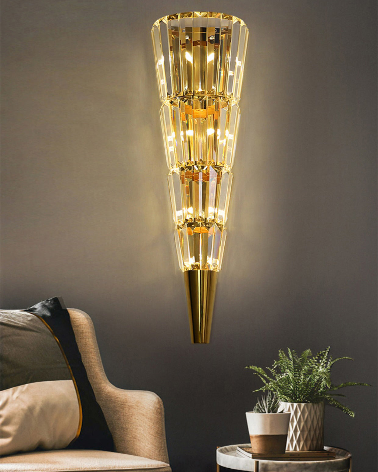 Aplique de pared WOMO Cone Crystal -WM6163