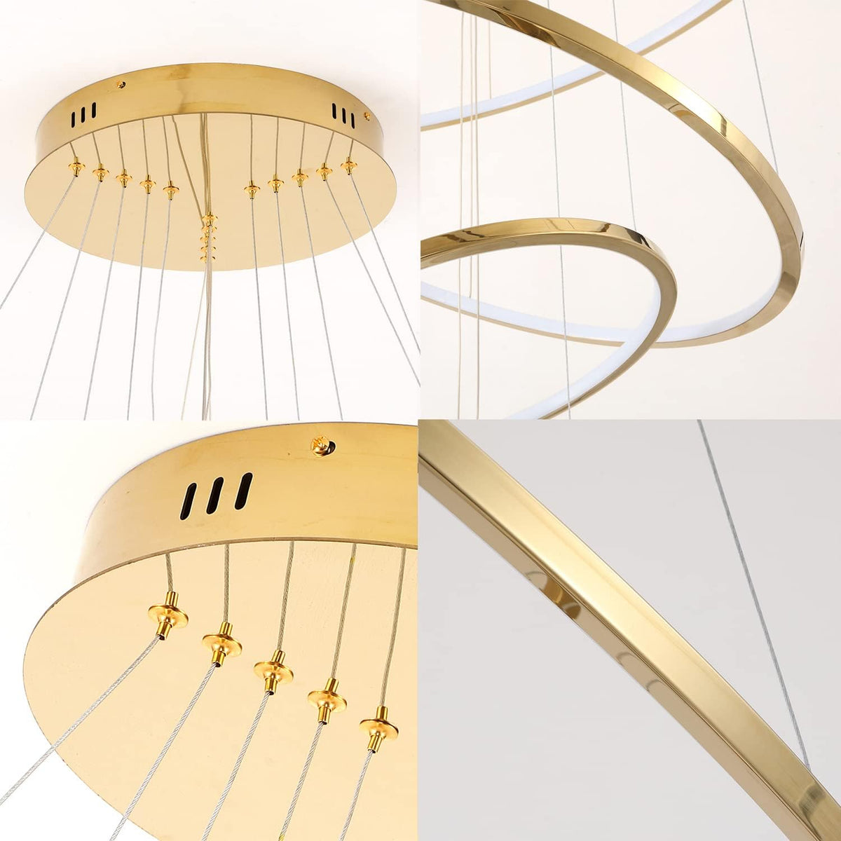 WOMO Lámpara LED de aros escalonados para recibidor - WM2160