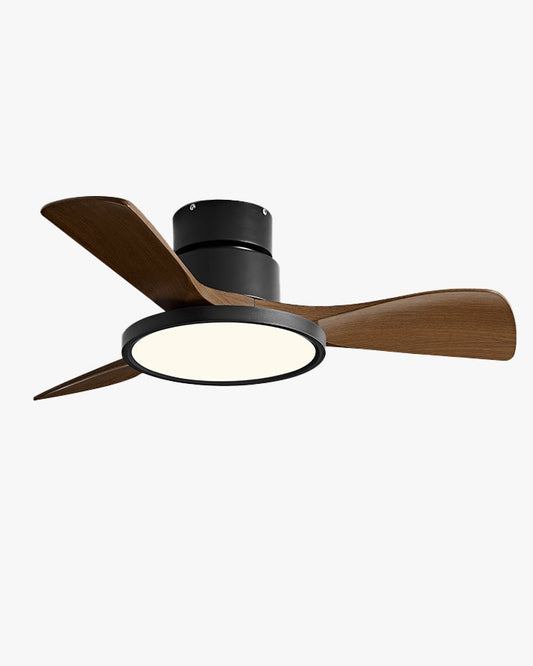 WOMO Ventiladores de techo con luz con 3 Aspas, Perfil Bajo - WM5170