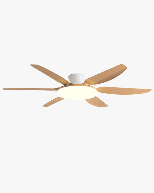 Ventilador de techo WOMO de 6 aspas de perfil bajo con luz brillante - WM5191