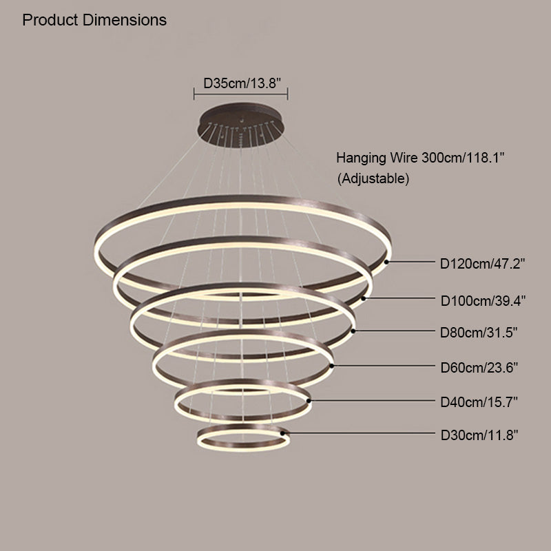 WOMO Lámparas Colgantes LED Anillos Escalonados-WM2159